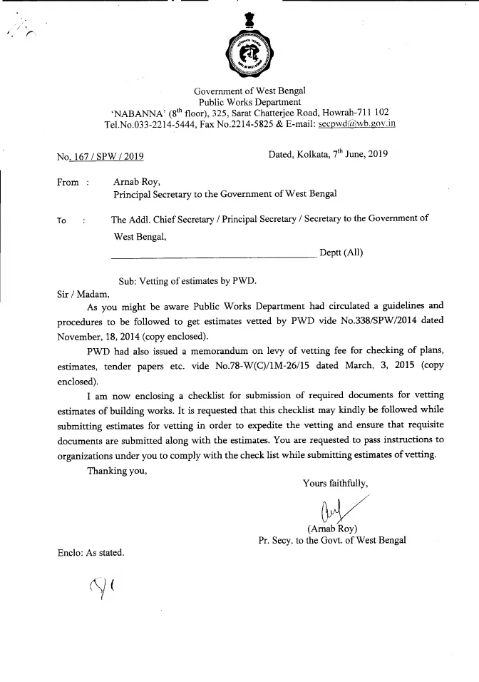 Required Documents for Vetting Estimates of Building Works by PWD – PDF