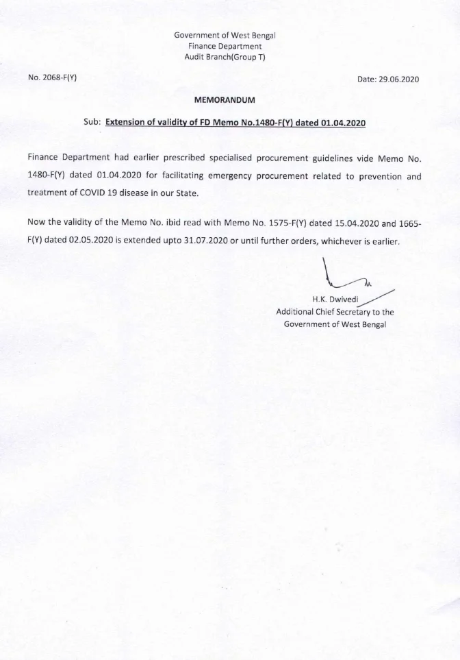 Emergency Procurement related to COVID19 Operation – PDF