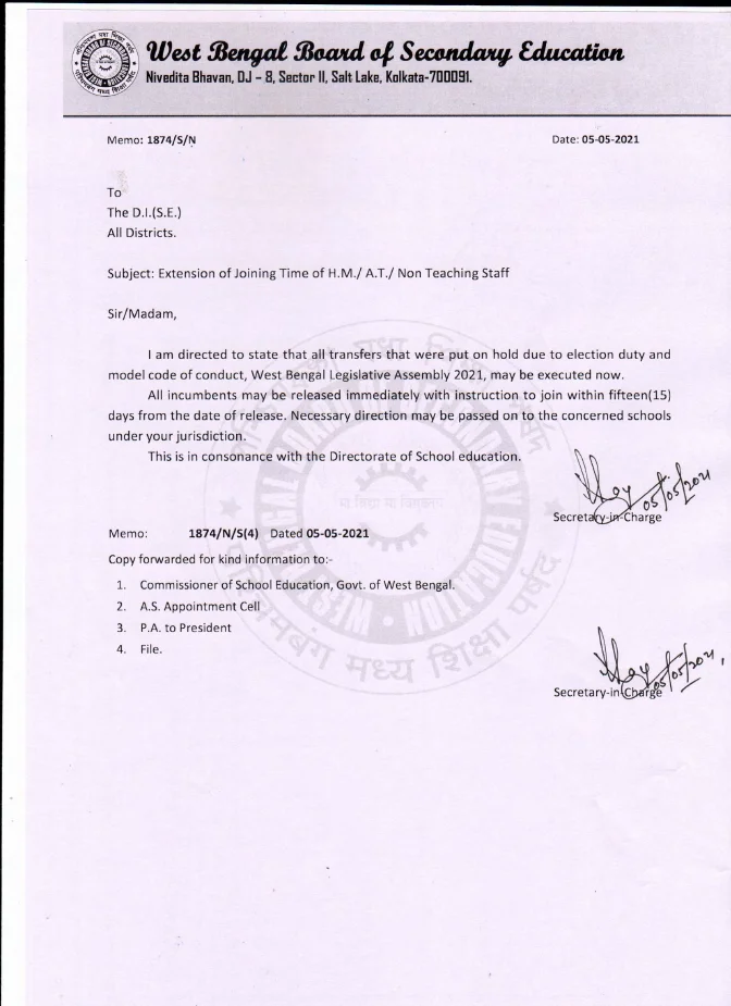 Joining Time of HM/ AT/ Non-Teaching Staff due to Election Duty – PDF