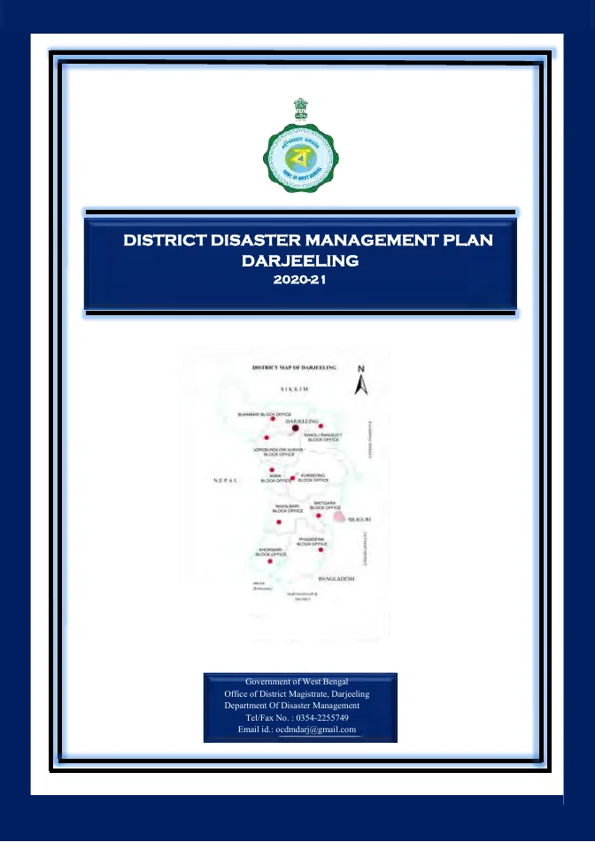 District Disaster Management Plan in West Bengal – PDF