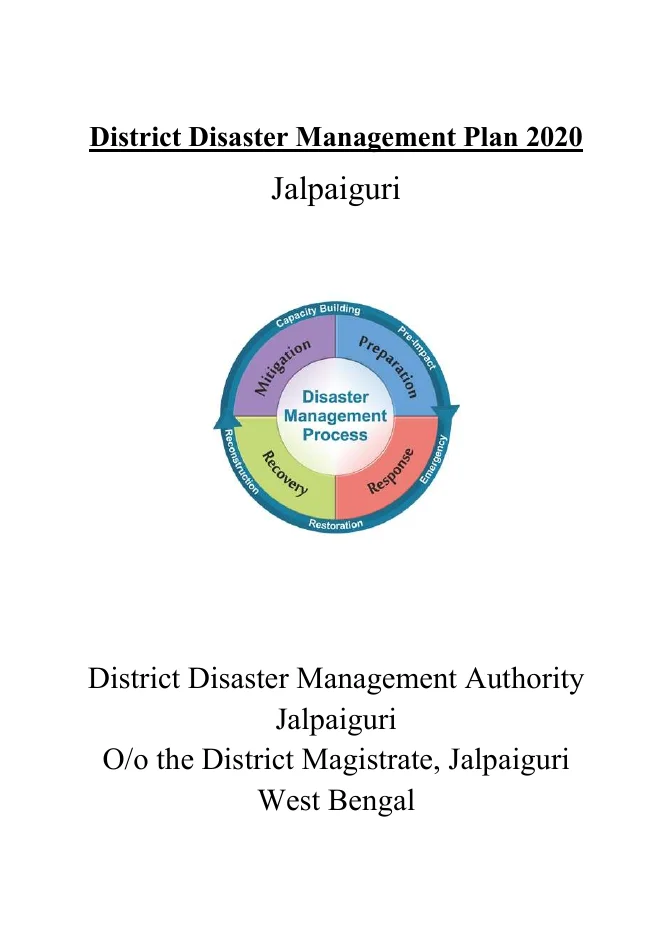 District Disaster Management Plan in West Bengal – PDF