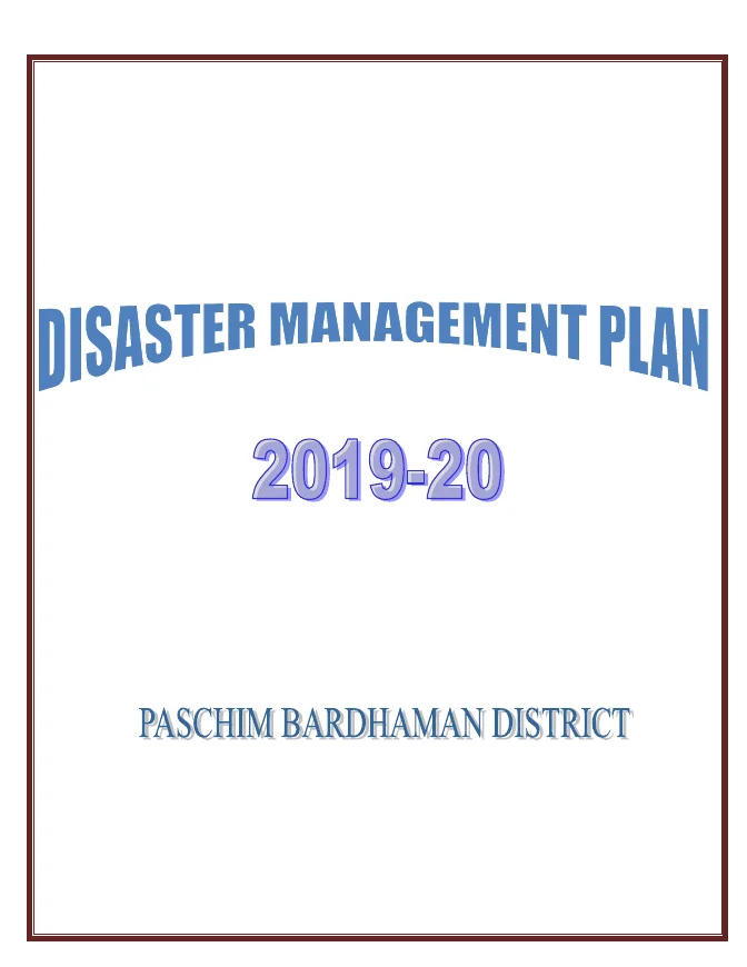 District Disaster Management Plan in West Bengal – PDF