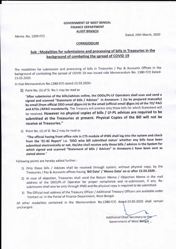 Submission of Bills in Treasuries during Resurgence of Pandemic COVID-19 – PDF