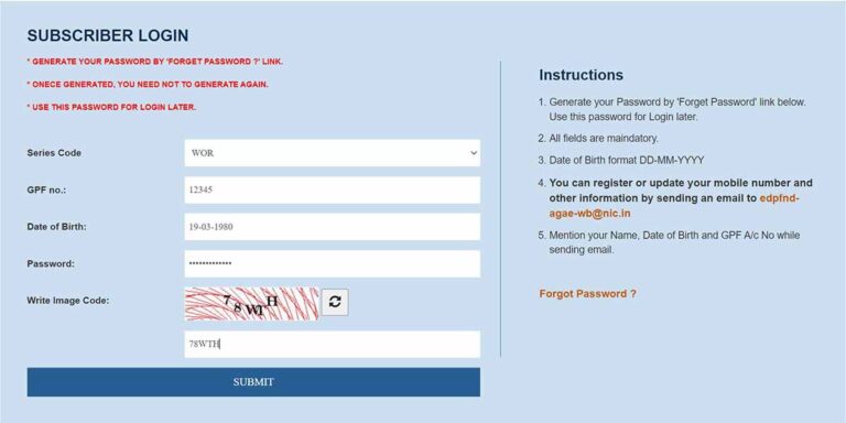 How To Download General Provident Fund Account Statement – WBXPress