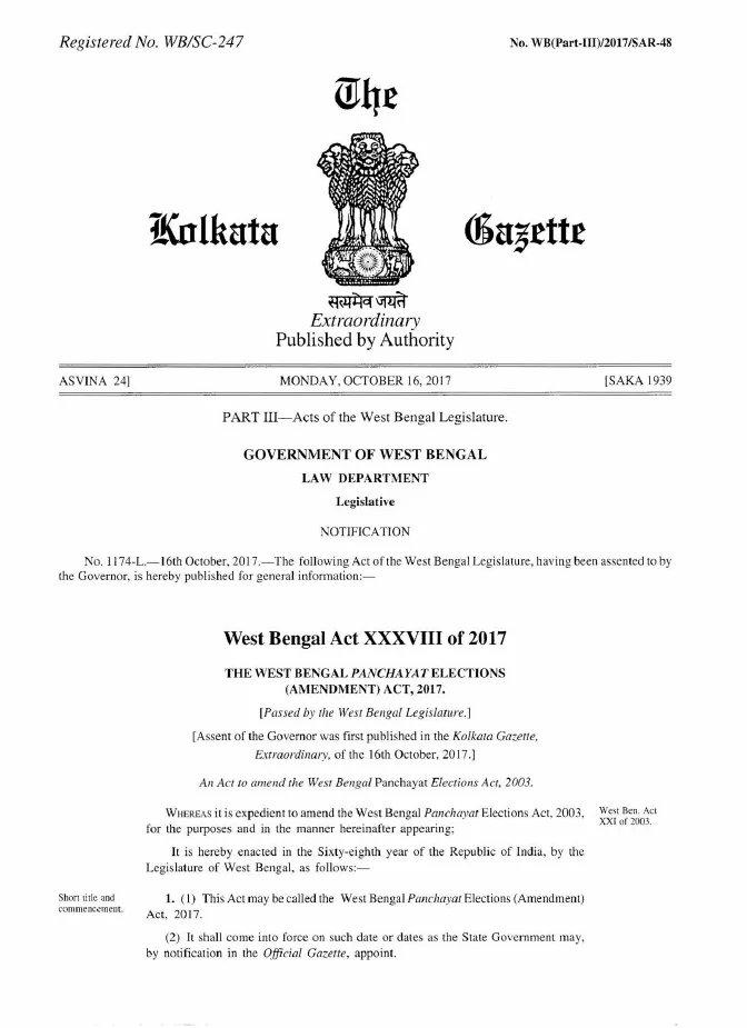 Panchayats and Rural Development, Government of West Bengal – PDF