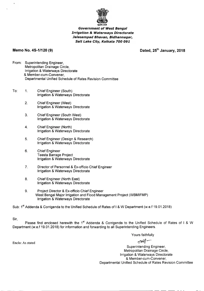 Unified Schedule of Rates of Irrigation and Waterways Department – PDF