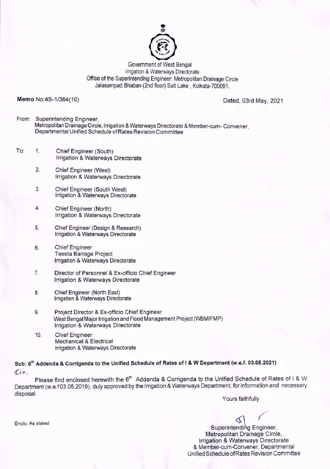 Unified Schedule of Rates of Irrigation and Waterways Department – PDF