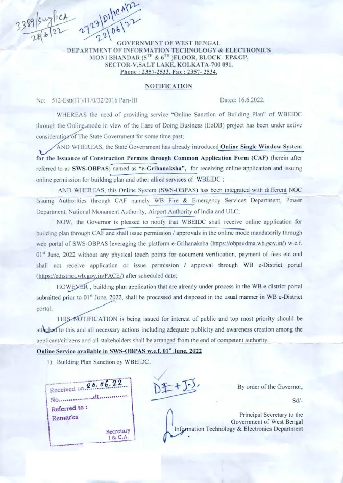 e-Grihanaksha – Online Sanction of Building Plan – PDF