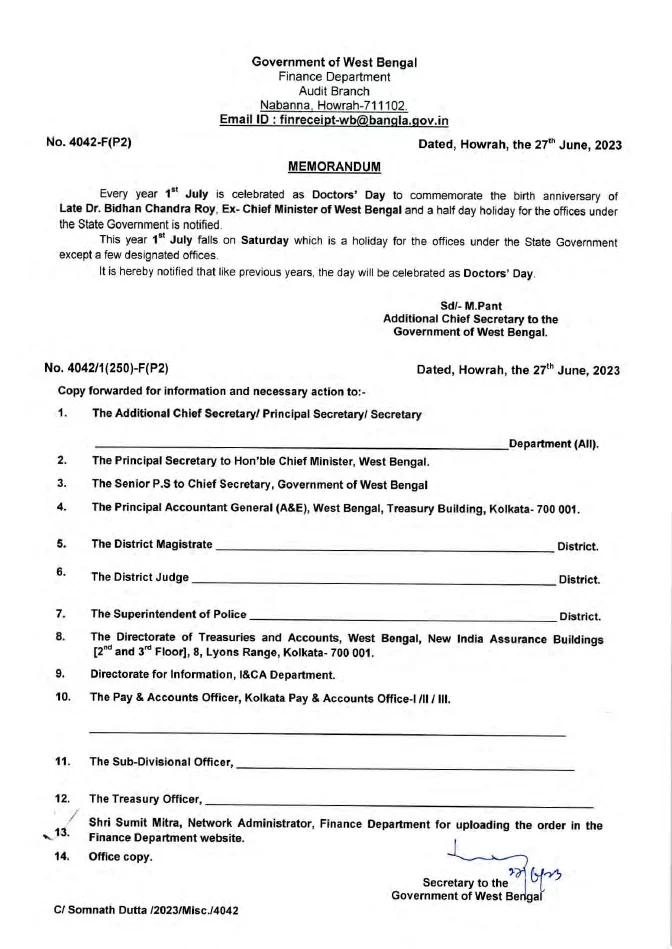 Celebration of Doctor’s Day, 2023 – PDF