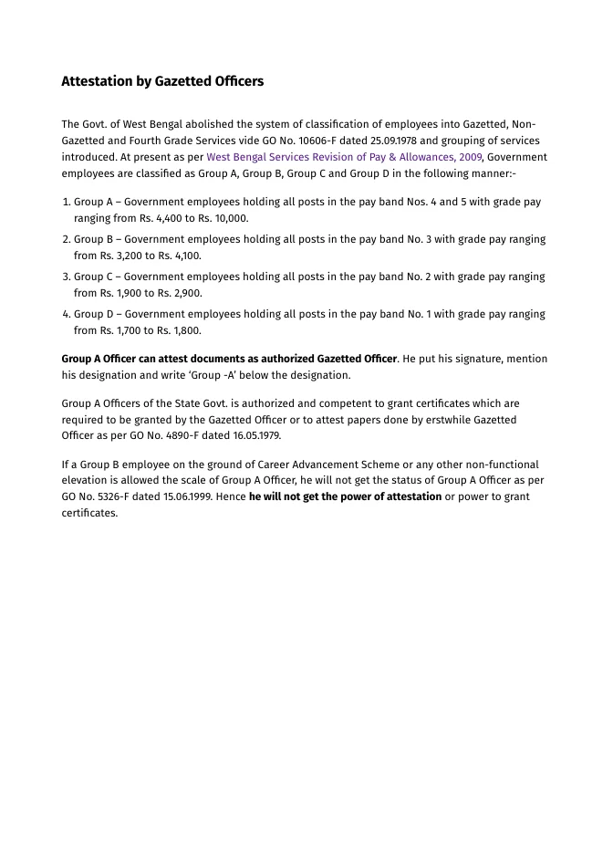 Attestation by Gazetted Officers – PDF