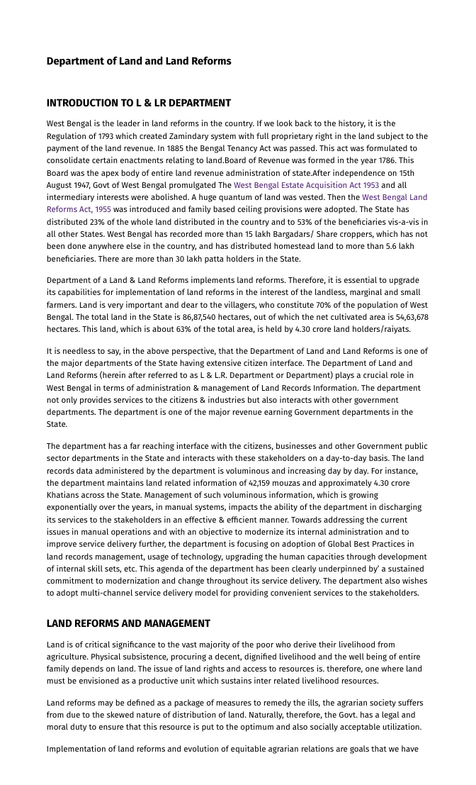 Department of Land and Land Reforms – PDF