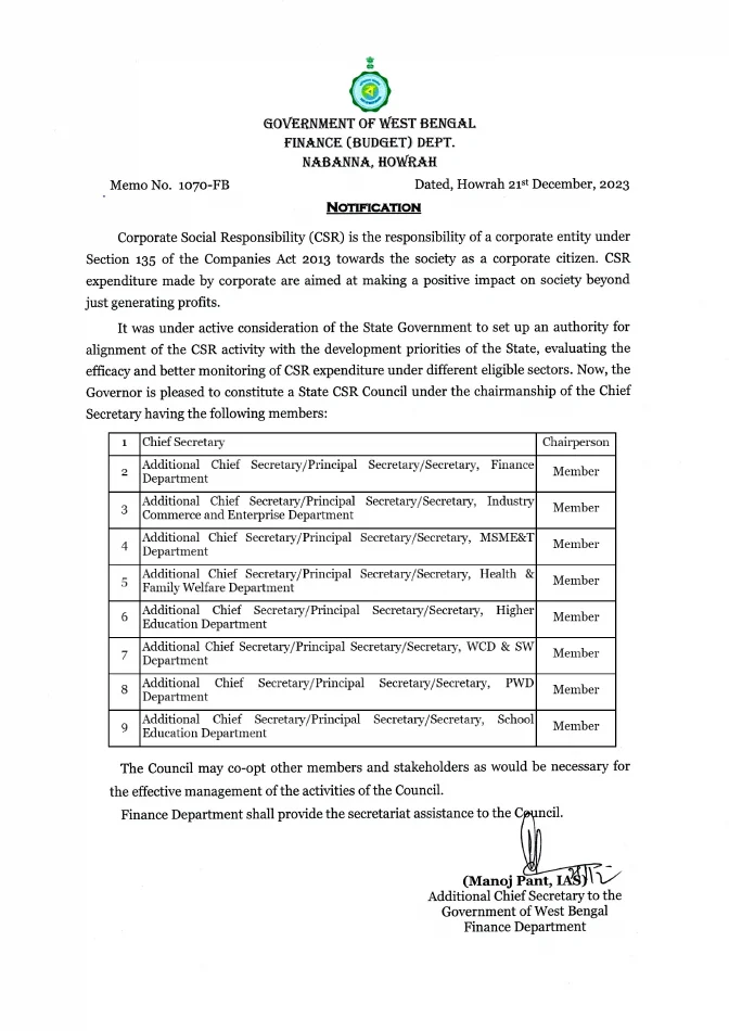 Chairman and Members of the State CSR Council – PDF