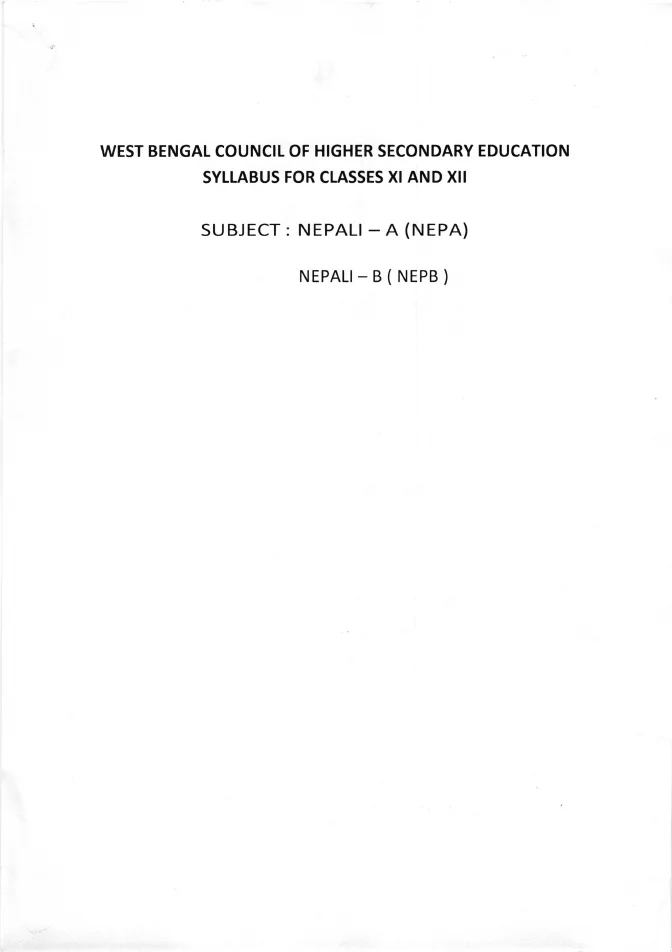 Syllabus and Subject Combination offered by WBCHSE – PDF