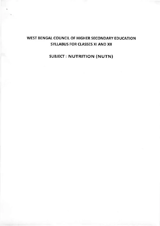 Syllabus and Subject Combination offered by WBCHSE – PDF