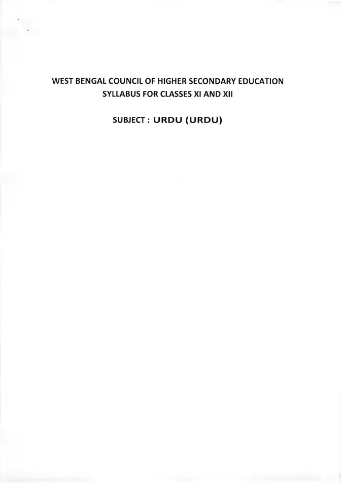 Syllabus and Subject Combination offered by WBCHSE – PDF