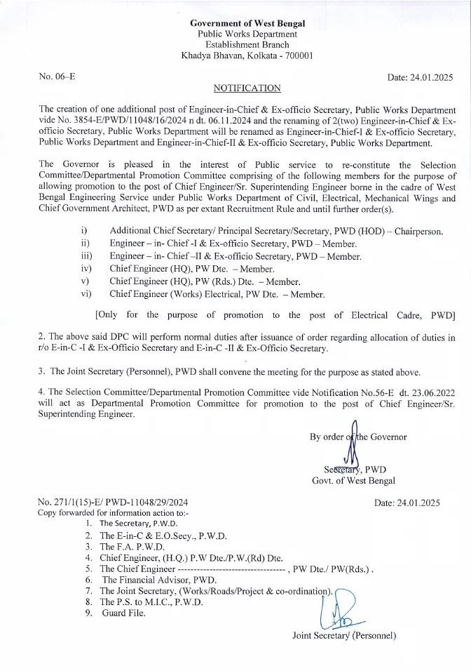 Reconstitution of Departmental Promotion Committee under PWD – PDF