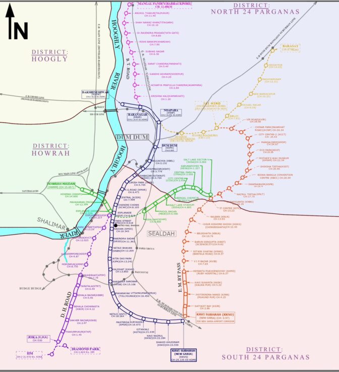 Kolkata Metro Railway Map