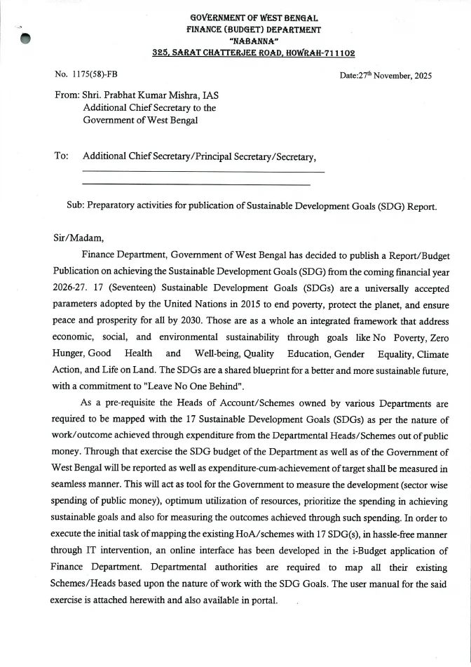 Publication of Sustainable Development Goals (SDG) Report – PDF