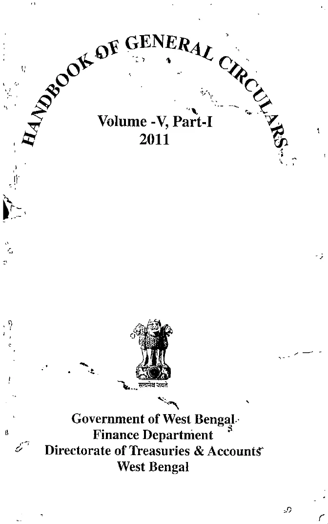 Handbook of General Circulars (Finance), 2011 (Part – I) – PDF